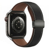Apple Watch (38/40/41/42 mm) Lippa Magnetic Artificial Leather Strap - Black