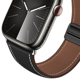 Apple Watch (38/40/41/42 mm) Lippa Magnetic Artificial Leather Strap - Black