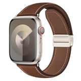 Apple Watch (38/40/41/42 mm) Lippa Magnetic Artificial Leather Strap - Brown