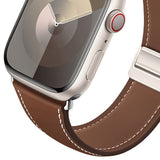 Apple Watch (38/40/41/42 mm) Lippa Magnetic Artificial Leather Strap - Brown
