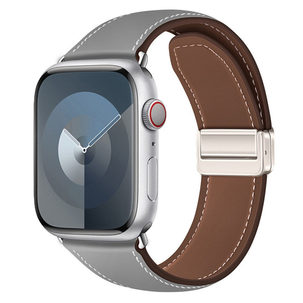 Apple Watch (38/40/41/42 mm) Lippa Magnetic Artificial Leather Strap - Grey