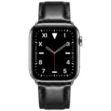 Apple Watch (42/44/45/46/49 mm) Lippa Artificial Leather Strap - Black