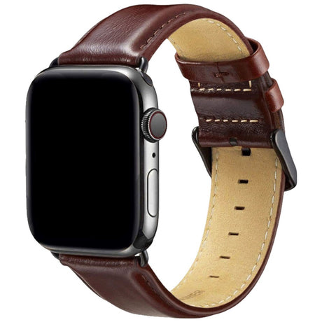 Apple Watch (42/44/45/46/49 mm) Lippa Artificial Leather Strap - Dark Brown