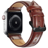 Apple Watch (42/44/45/46/49 mm) Lippa Artificial Leather Strap - Dark Brown