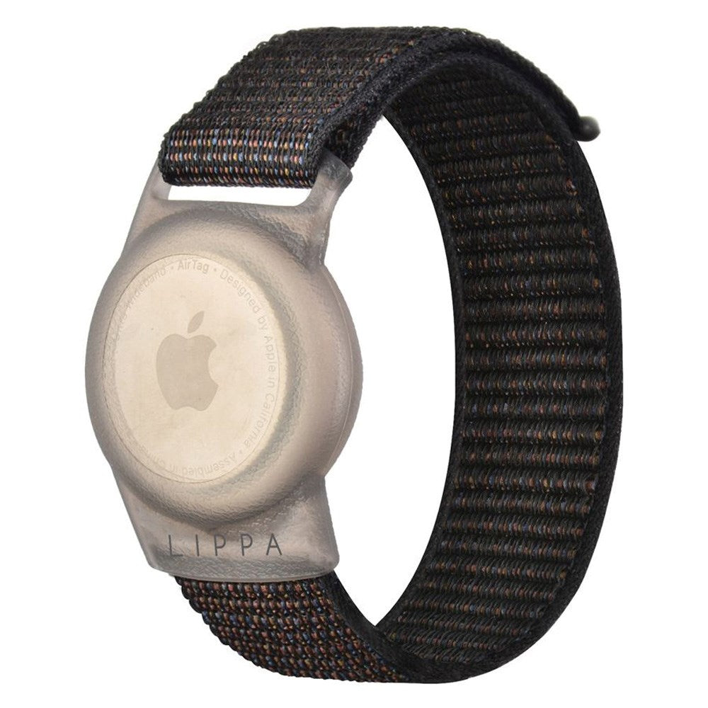 Lippa Adjustable Nylon Bracelet for AirTag 1. & 2. Gen. - Black