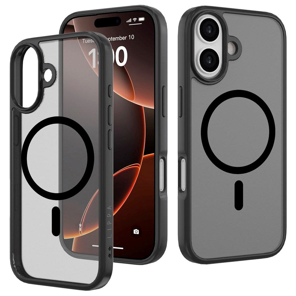 iPhone 17 Lippa Hybrid Plastic Case - MagSafe Compatible - Matte / Black