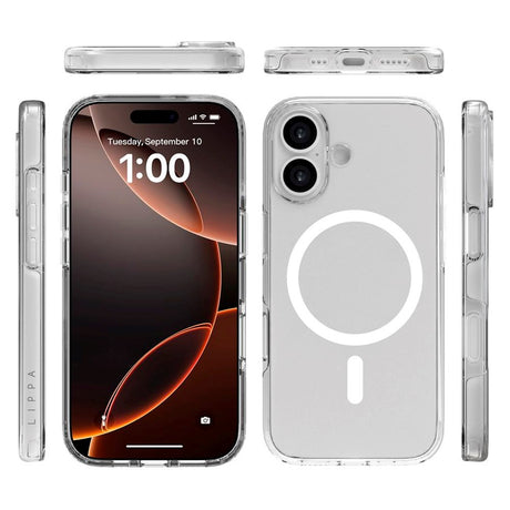 iPhone 17 Lippa Hybrid Plastic Case - MagSafe Compatible - Transparent / White