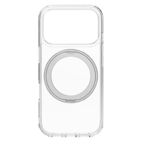 iPhone 17 Pro Lippa Hybrid Plastic Case with 360 Rotating Kickstand - MagSafe Compatible - Transparent / Silver