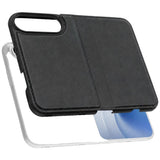 iPhone Duo Lippa Artificial Leather Flip Case - MagSafe Compatible - Black