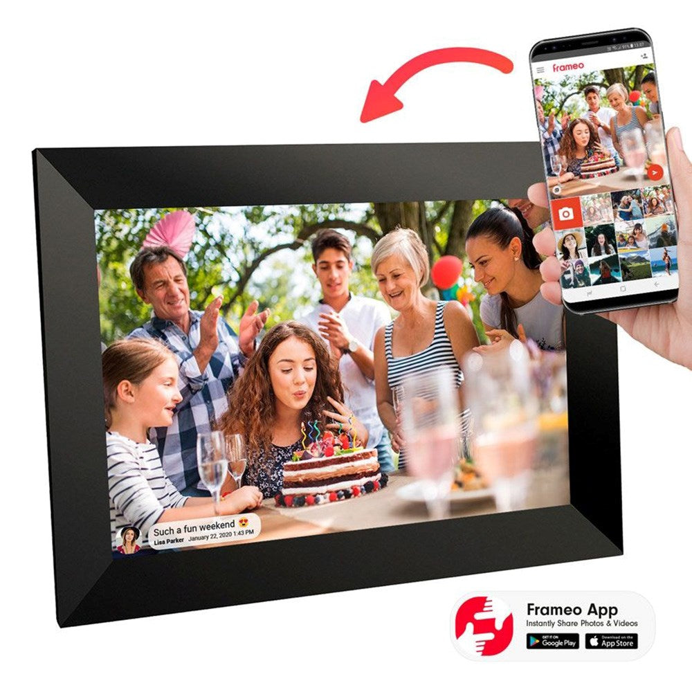 Lippa 15.6" Smart WiFi Frameo Photo Frame - Black