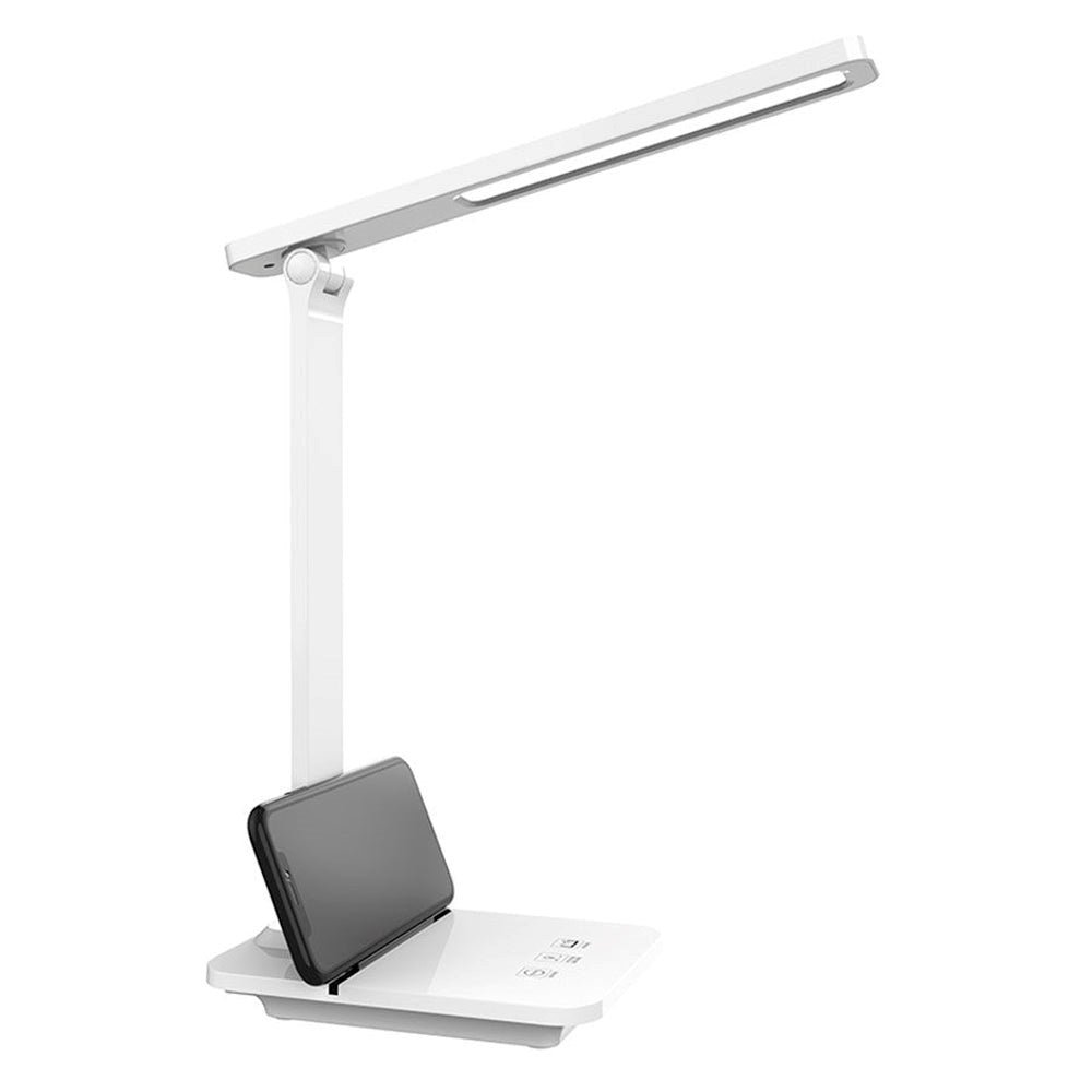 Lippa LED Desk lamp with Wireless Charging & Mobile Holder - White