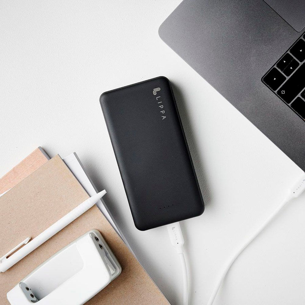 Lippa 10.5W w. USB-A Powerbank 20,000 mAh - Black