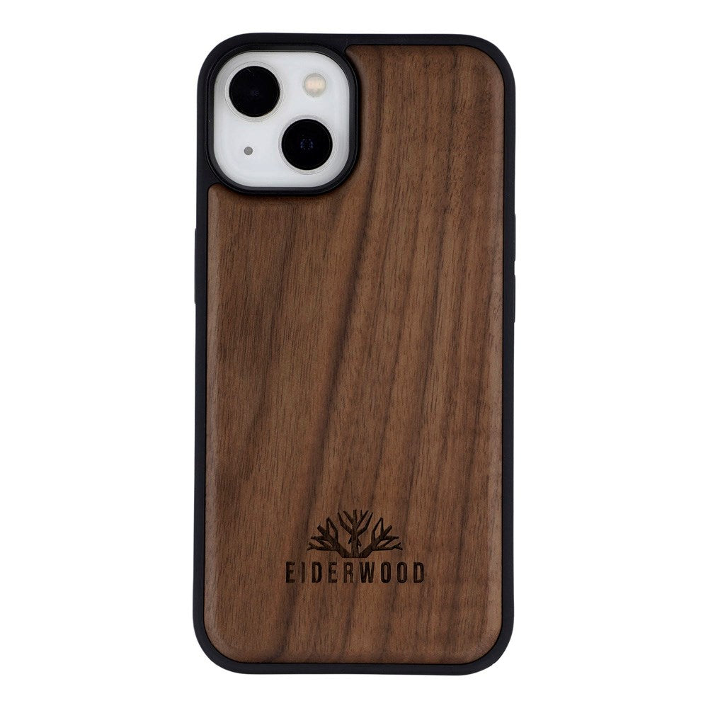 EIDERWOOD iPhone 14 / 13 Magnetic Wood Case - MagSafe Compatible - Walnut Tree