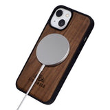 EIDERWOOD iPhone 14 / 13 Magnetic Wood Case - MagSafe Compatible - Walnut Tree