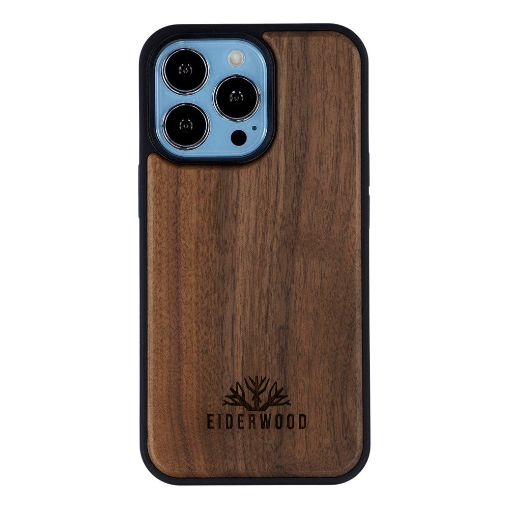 EIDERWOOD iPhone 13 Pro Magnetic Wood Case - MagSafe Compatible - Walnut Tree