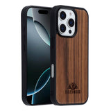 EIDERWOOD iPhone 16 Pro Magnetic Wood Case - MagSafe Compatible - Walnut Tree