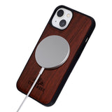 EIDERWOOD iPhone 14 / 13 Magnetic Wood Case - MagSafe Compatible - Rosewood