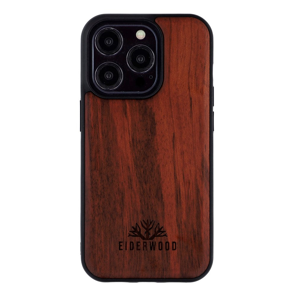 EIDERWOOD iPhone 14 Pro Magnetic Wood Case - MagSafe Compatible - Rosewood
