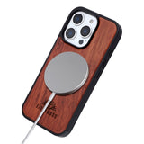 EIDERWOOD iPhone 16 Pro Magnetic Wood Case - MagSafe Compatible - Rosewood
