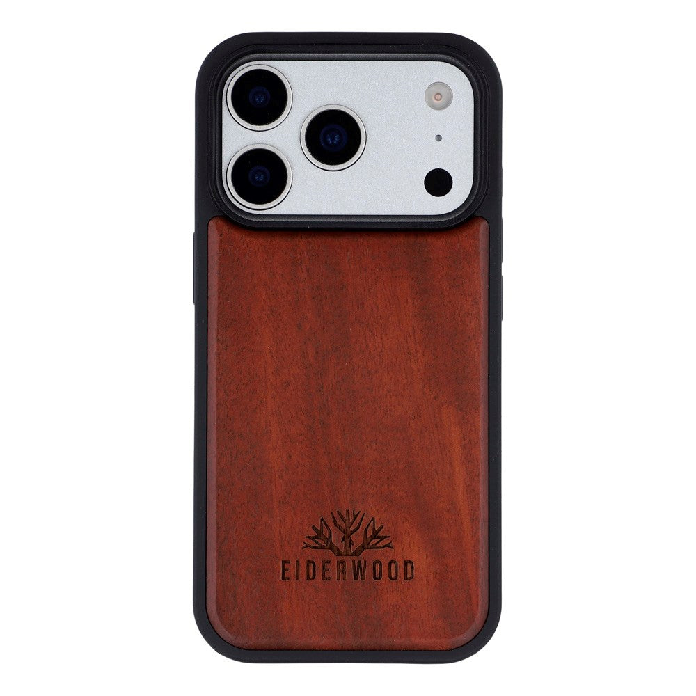EIDERWOOD iPhone 17 Pro Max Magnetic Wood Case - MagSafe Compatible - Rosewood