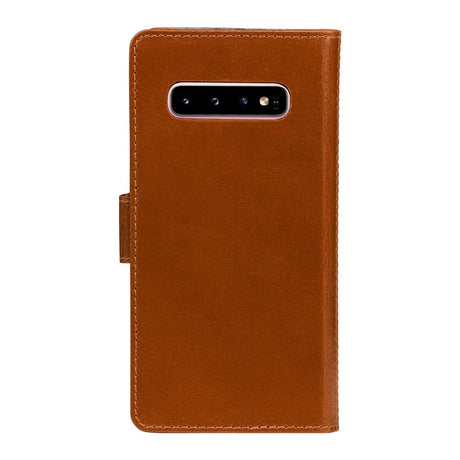 Samsung Galaxy S10 dbramante1928 Lynge 2-in-1 Genuine Leather Flip Case - Tan