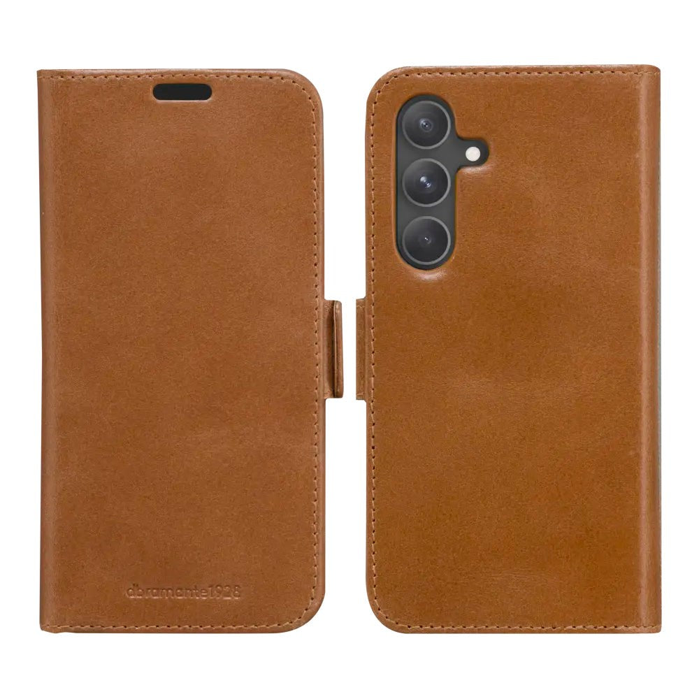 Samsung Galaxy S24 dbramante1928 Lynge Genuine Leather Magnet Flip Case - Tan