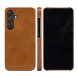 Samsung Galaxy S24 dbramante1928 Lynge Genuine Leather Magnet Flip Case - Tan