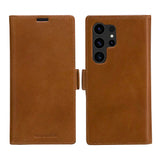 Samsung Galaxy S24 Ultra dbramante1928 Lynge Genuine Leather Magnet Flip Case - Tan