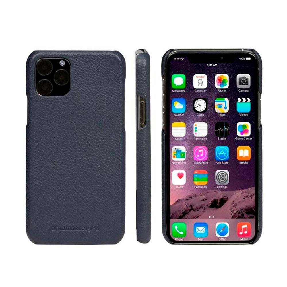 iPhone 11 Pro dbramante1928 Lynge 2-in-1 Genuine Leather Flip Case - Pebbled Blue
