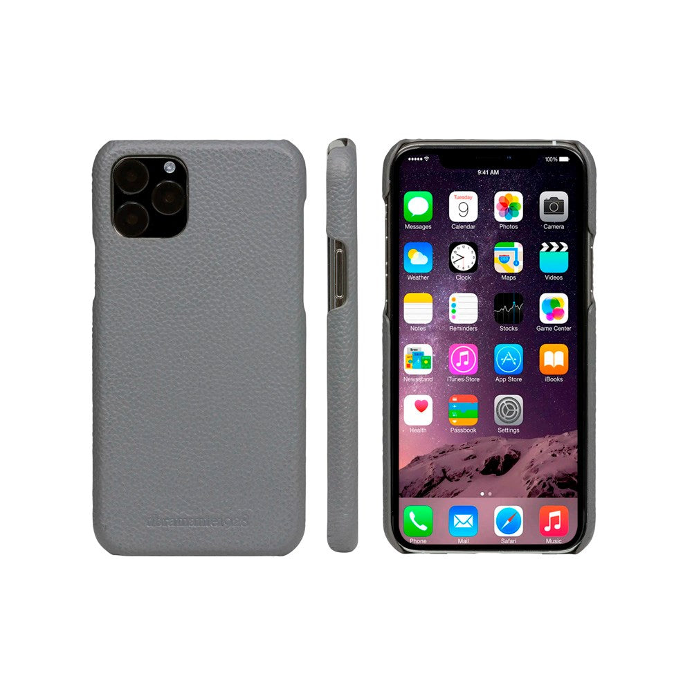 iPhone 11 Pro dbramante1928 Lynge 2-in-1 Genuine Leather Flip Case - Pebbled Grey