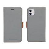 iPhone 11 dbramante1928 Lynge 2-in-1 Genuine Leather Flip Case - Pebbled Grey