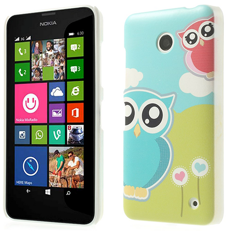 Nokia Lumia 630 Baby Owl Case Light Blue/Light Green