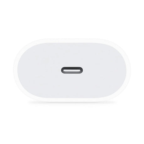 Original Apple PD (Power Delivery) 20W Wall Charger w. USB-C - White (MHJE3ZM/A) (DEMO)