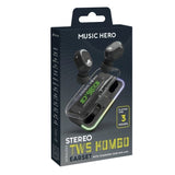 Music Hero True Wireless In-Ear Headphones - Black