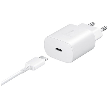 Samsung Super Fast Charge 25W Travel Adapter with USB-C Cable - White