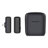 Lippa Wireless Microphone with Charging Case and USB Lightning Connection - Black