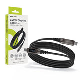 Mobile Origin 240W USB-C to USB-C Cable with Display - 1.5m - Black