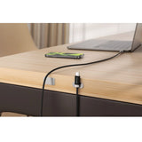 Magnetic USB-C to USB-A Cable Mobile Origin 27W with 2x Self-Adhesive Magnetic Pads - 1.5m - Black