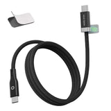 Magnetic USB-C to USB-C Cable Mobile Origin 60W with 2x Self-Adhesive Magnetic Pads - 1.5m - Black