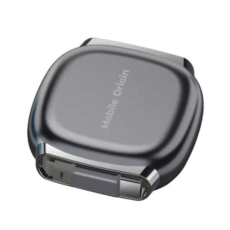 Retractable Cable Box Mobile Origin 100W with USB-C to USB-C - Grey