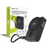 Mobile Origin 10,000mAh Powerbank with Wireless Charging / Built-in USB-C Cable - MagSafe / Qi2 Compatible - Black