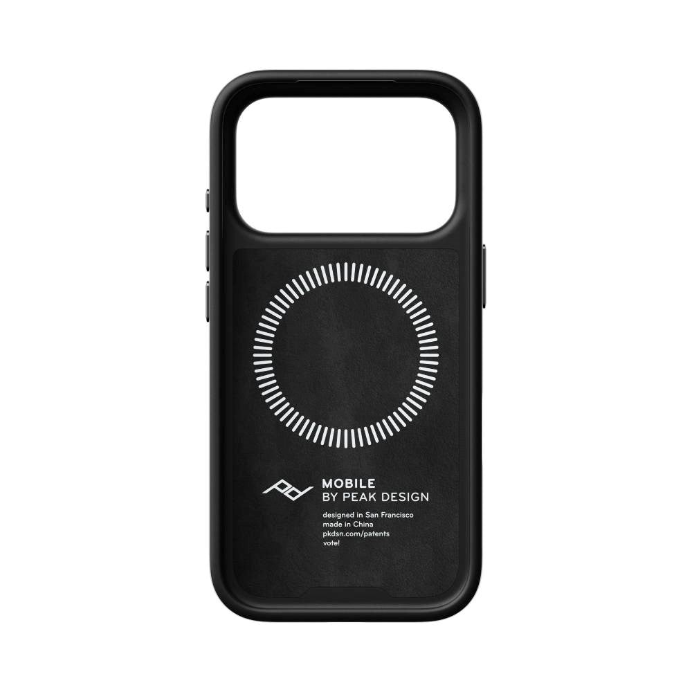 iPhone 18 Pro Peak Design Everyday Case - MagSafe Compatible - Black Leather
