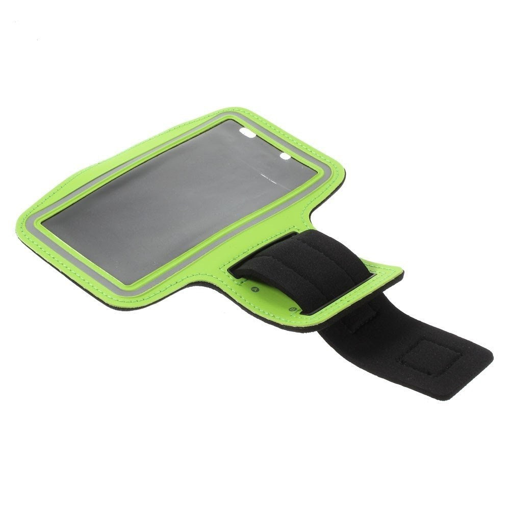 Running Wristband with Reflective edge - Sports Wristband - Green (Max. Phone: 151 x 80 x 10 mm)