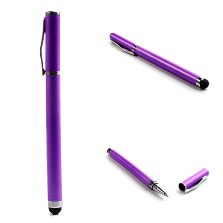 Touch Pen Universal w. Ballpoint Pen Purple