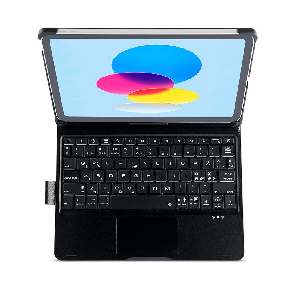 iPad 10.9" 2022 Xceed CoverKey Wireless Keyboard w. Case (XCCK08SCBLK) - Nordic layout - Black