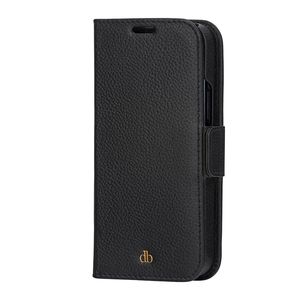 iPhone 13 Mini dbramante1928 New York Magnetic Genuine Leather Wallet Case - Night Black