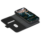 iPhone 13 Pro Max dbramante1928 New York Magnetic Genuine Leather Wallet Case - Night Black