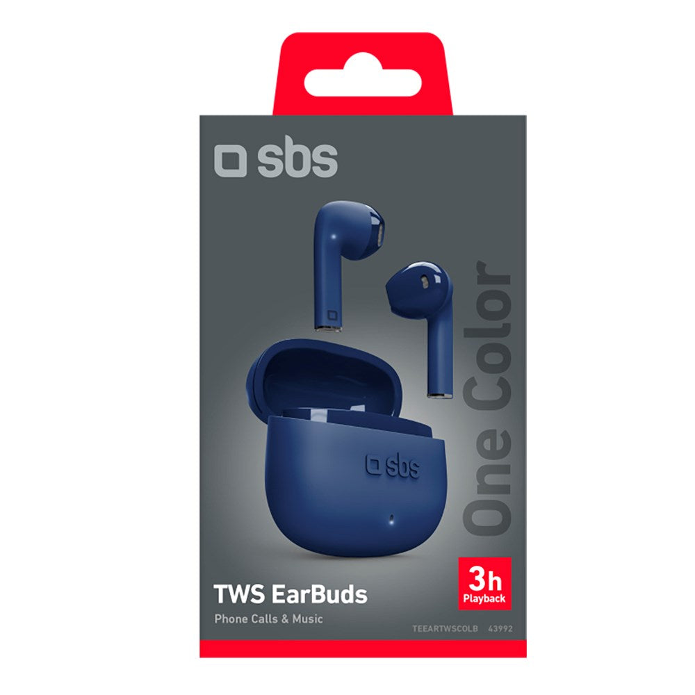 SBS One Color True Wireless In-Ear Headphones - Blue