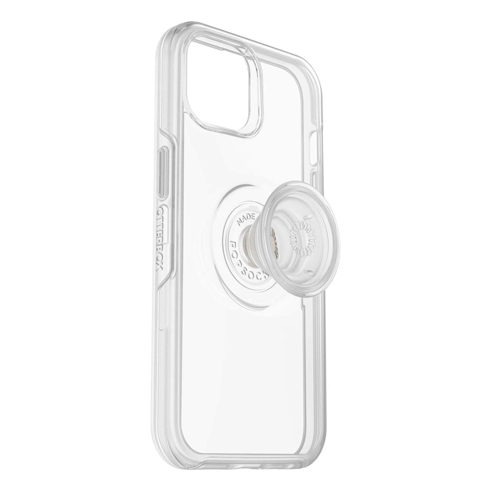 iPhone 14 / 13 OTTERBOX + POPSOCKETS Symmetry Series Tough Case w. Built-in PopGrip - Transparent