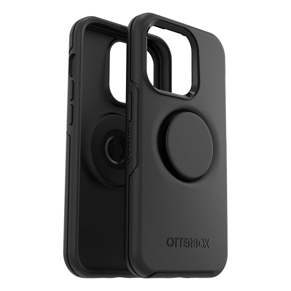 iPhone 14 Pro OTTERBOX + POPSOCKETS Symmetry Series Tough Case w. Built-in PopGrip - Black